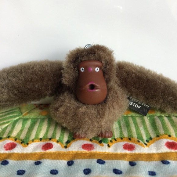 Kipling Gorilla Key Chain Ring Kristof NWOT Handbag Purse Charm - Picture 8 of 10